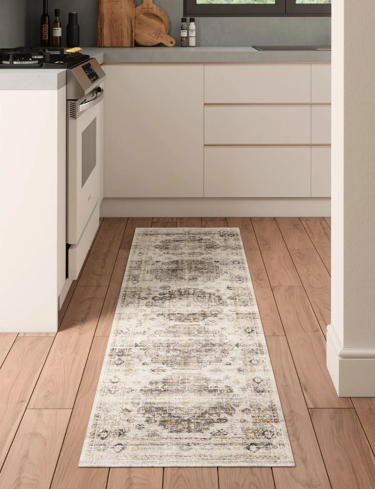 Kyra Silver Grey White Rug