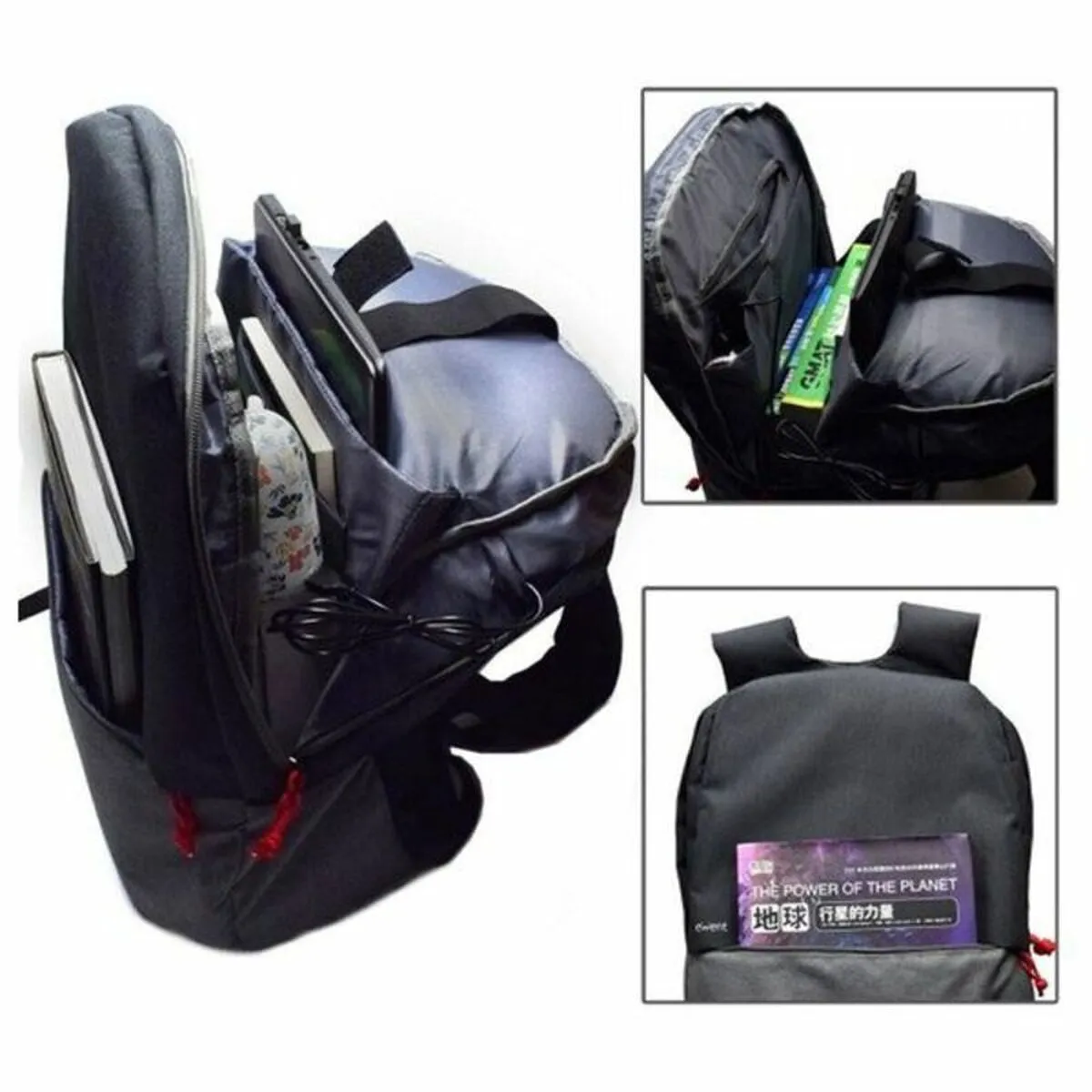 Laptop and Tablet Backpack Ewent EW2529 Black Grey 17" 17,3"