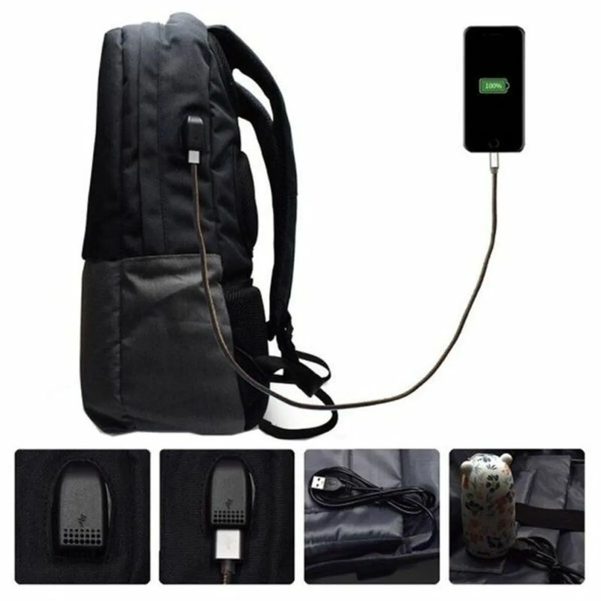 Laptop and Tablet Backpack Ewent EW2529 Black Grey 17" 17,3"