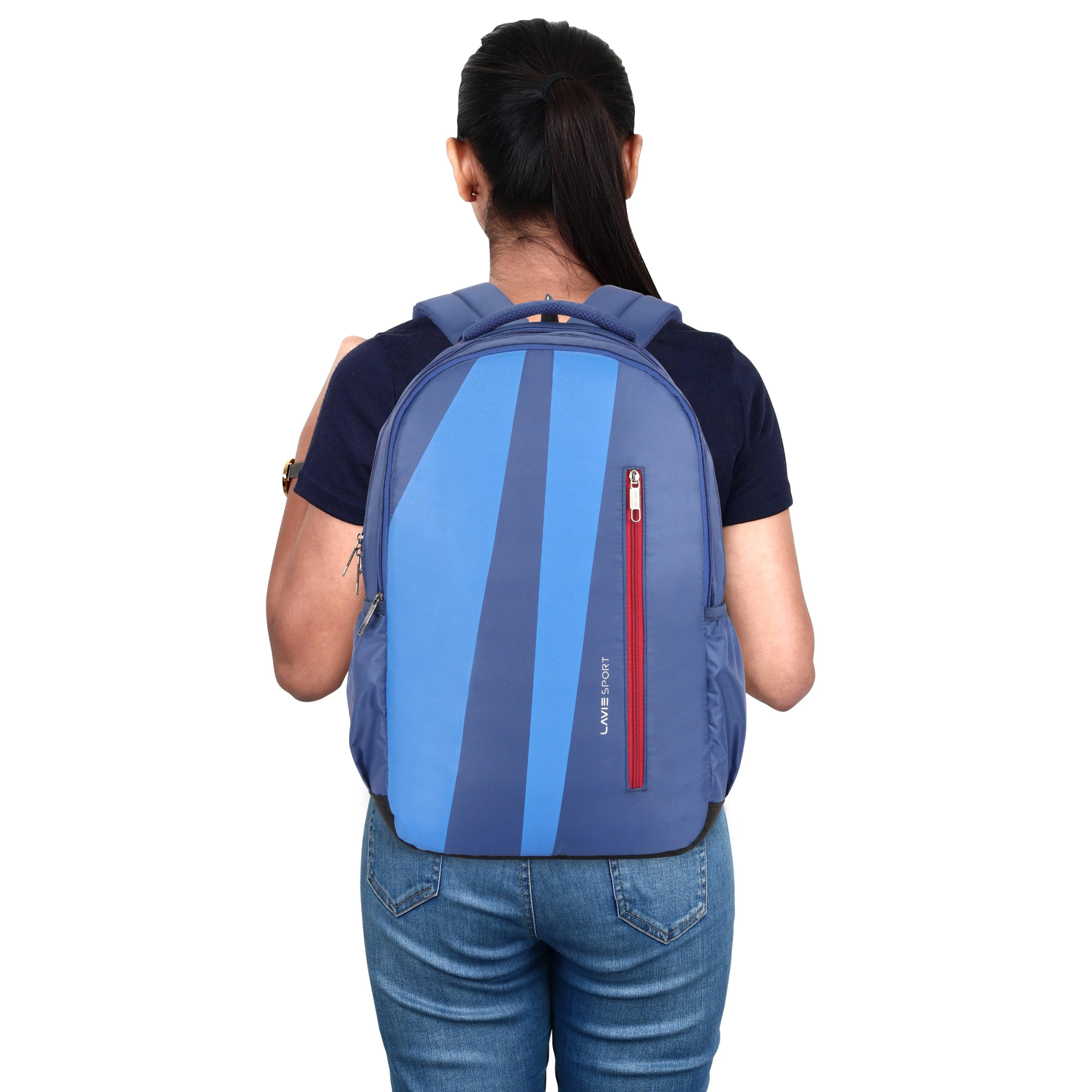 Lavie Sport Bolt 31L Laptop Backpack For Men & Women | College Bag For Boys & Girls Royal Blue