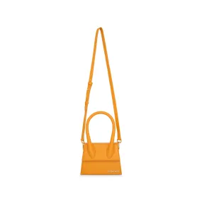 Le Chiquito Moyen Leather Bag in Dark Orange