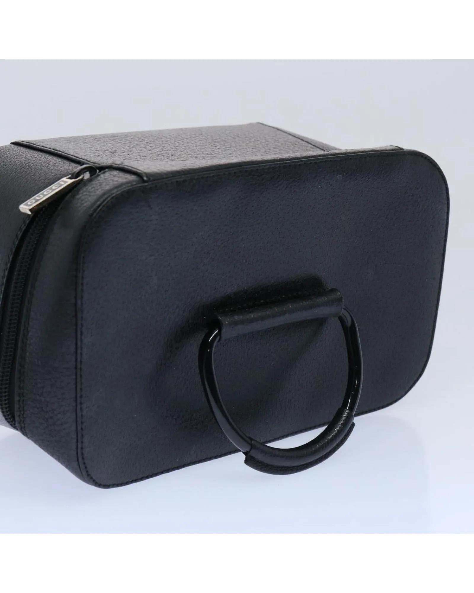 Leather Black Cosmetic Pouch