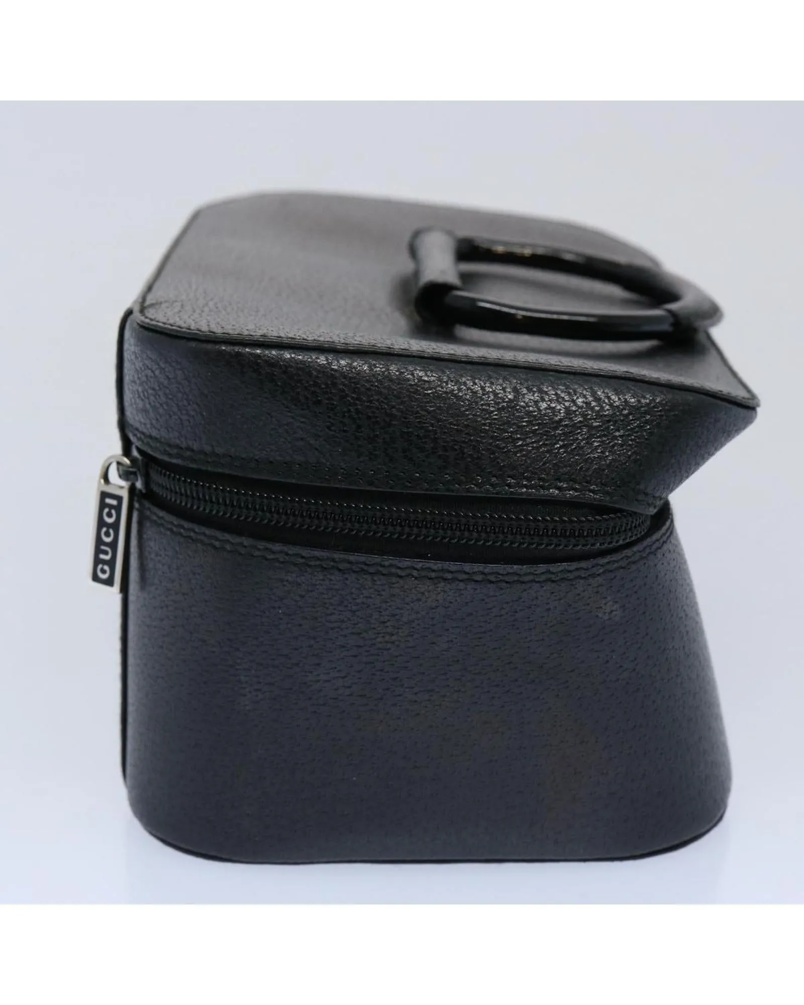 Leather Black Cosmetic Pouch