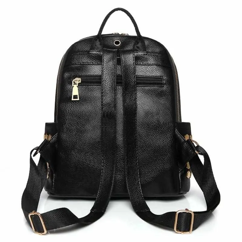 Leather Casual Two Tone Mini Backpack - School Travel Backpack