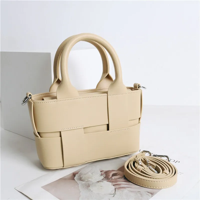 Leather Knot Top-Handle Tote Bag