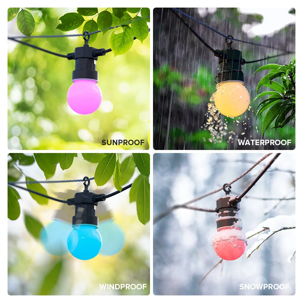 LED String Lights Bulbs WS2811 IC Addressable Dreamcolor for Garden Backyard Party IP65 Waterproof 12V