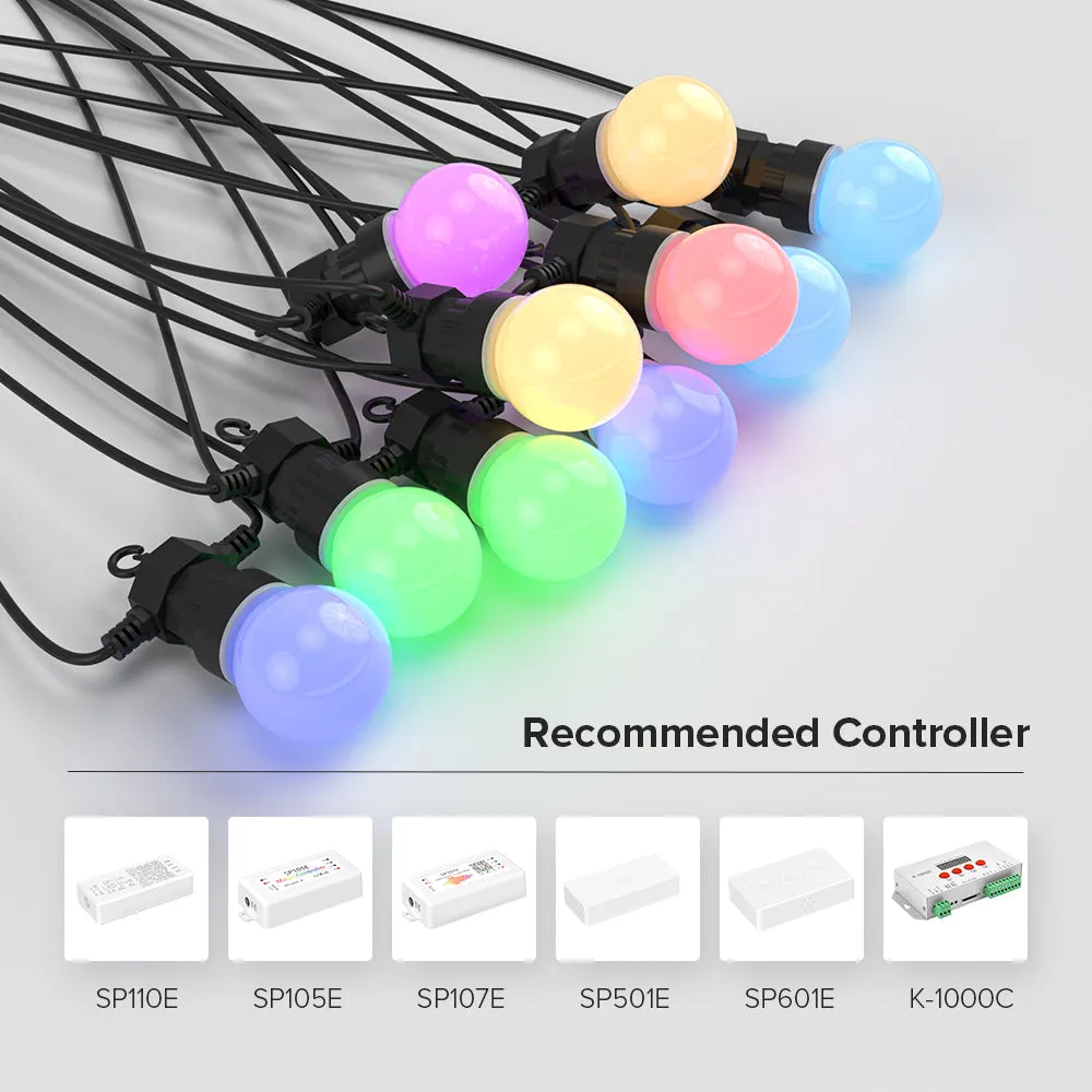 LED String Lights Bulbs WS2811 IC Addressable Dreamcolor for Garden Backyard Party IP65 Waterproof 12V