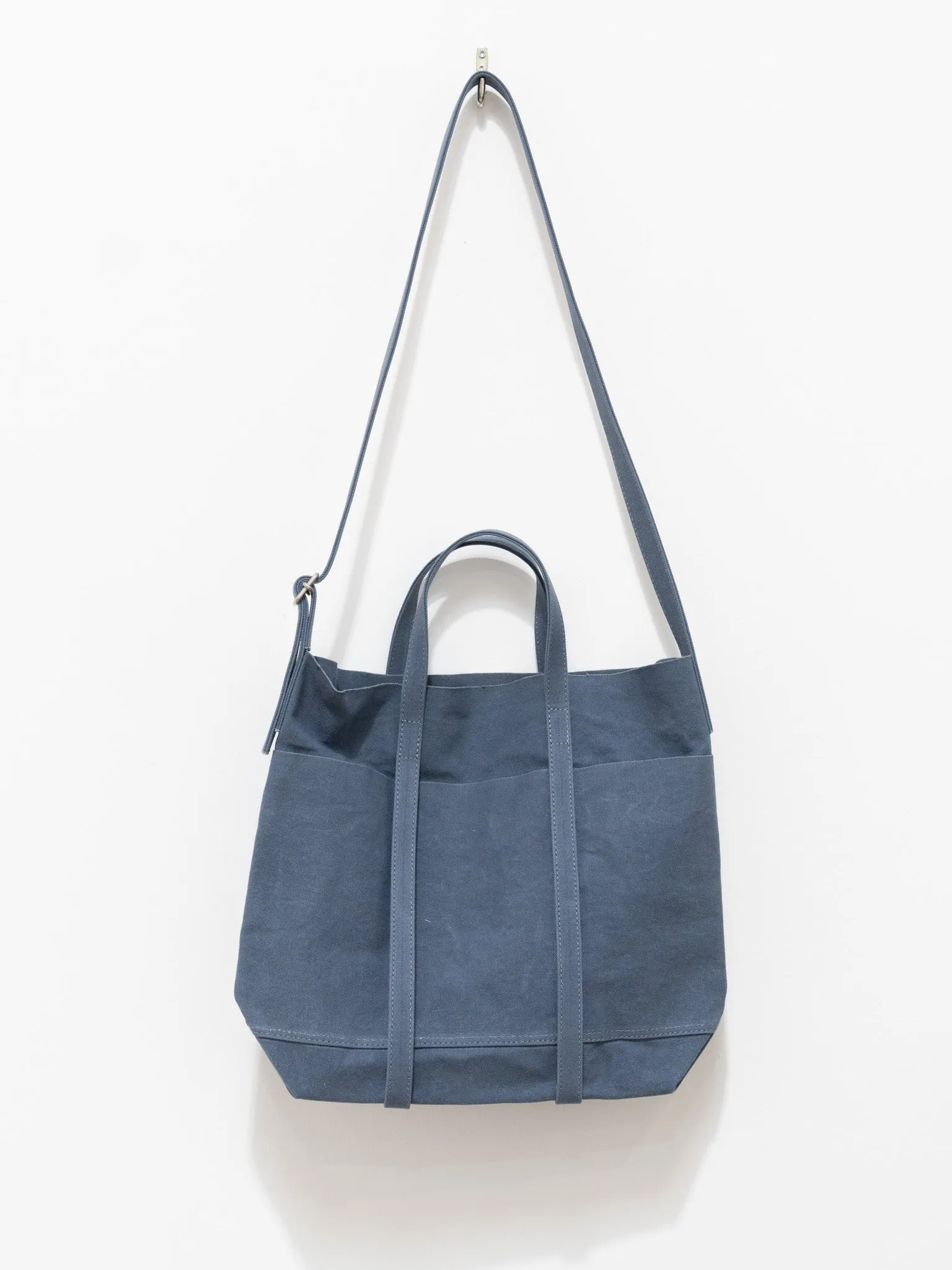 Light Canvas 2-Way Tote Medium - Blue Gray