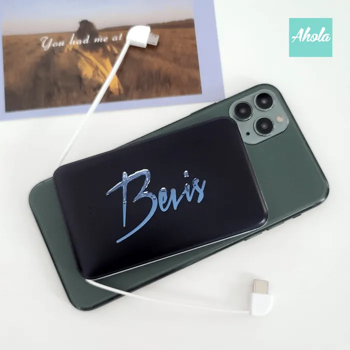 【Liquid】Portable Power Bank with built-in wire 內置線便攜式差電器