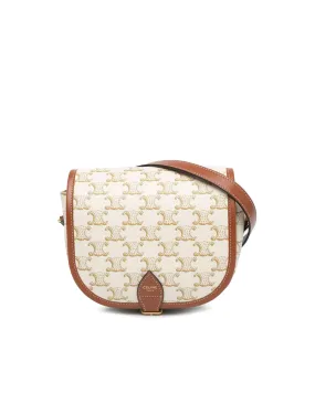 Medium Crossbody Bag with Leather Trim and Buckle Closure