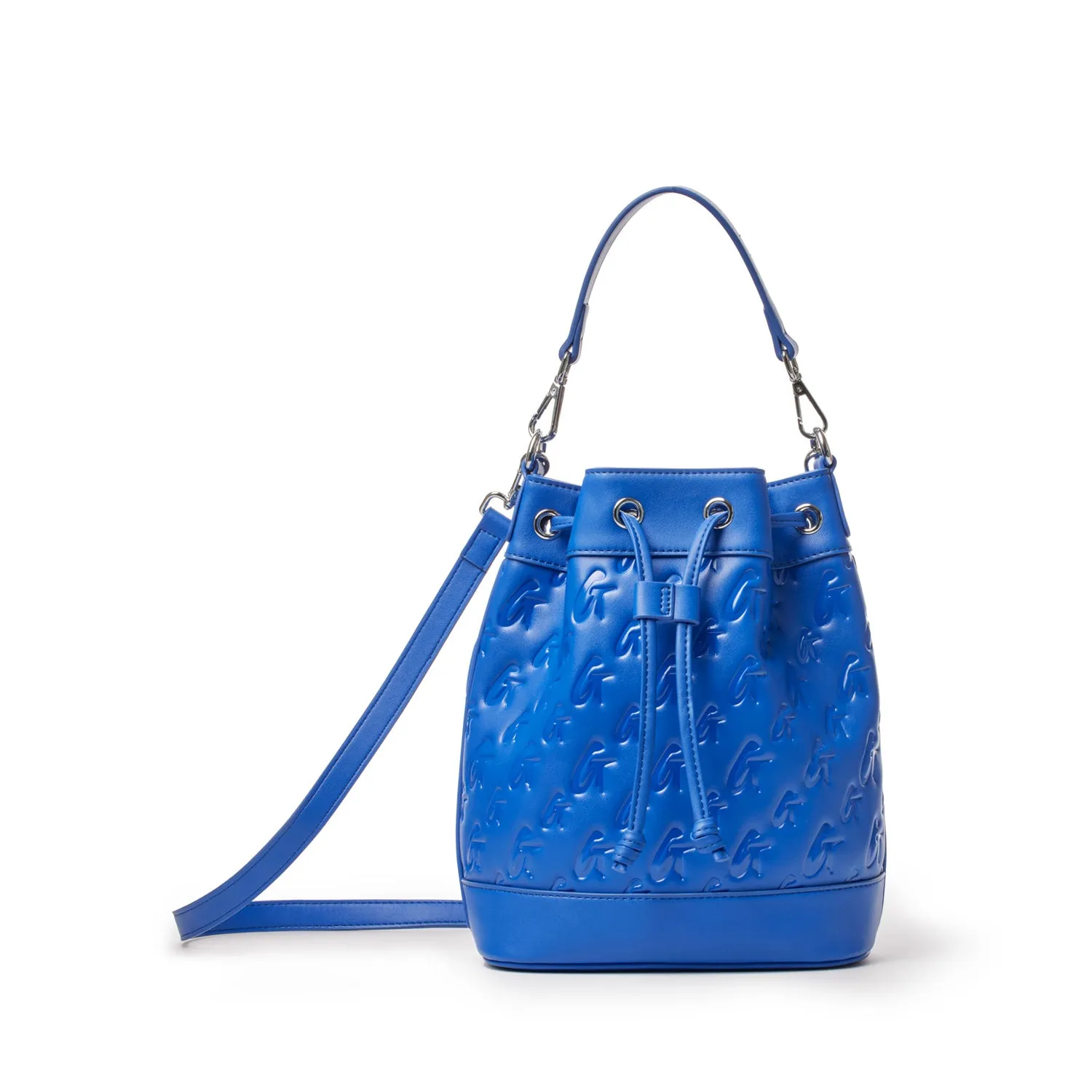 MEDIUM MONOGRAM BUCKET BAG - BLUE