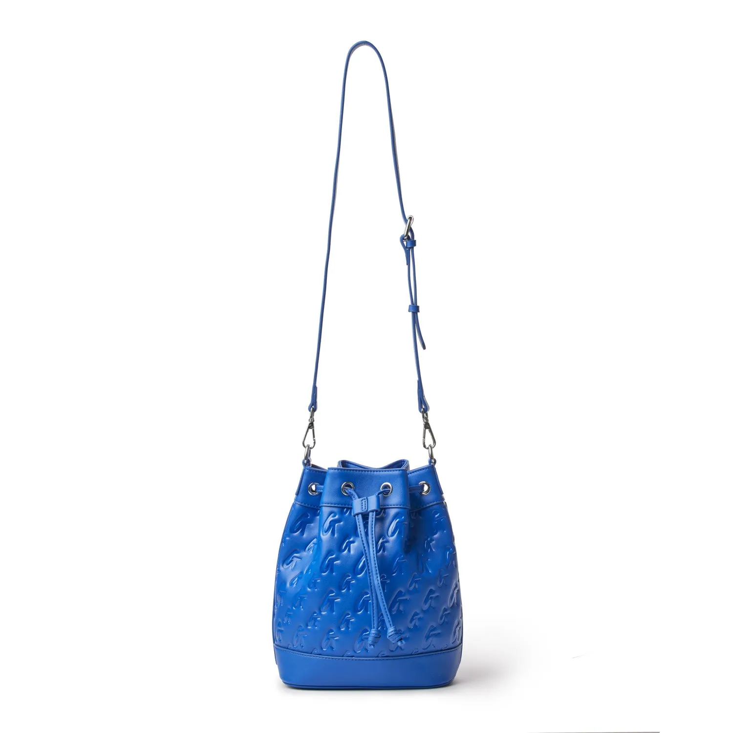 MEDIUM MONOGRAM BUCKET BAG - BLUE