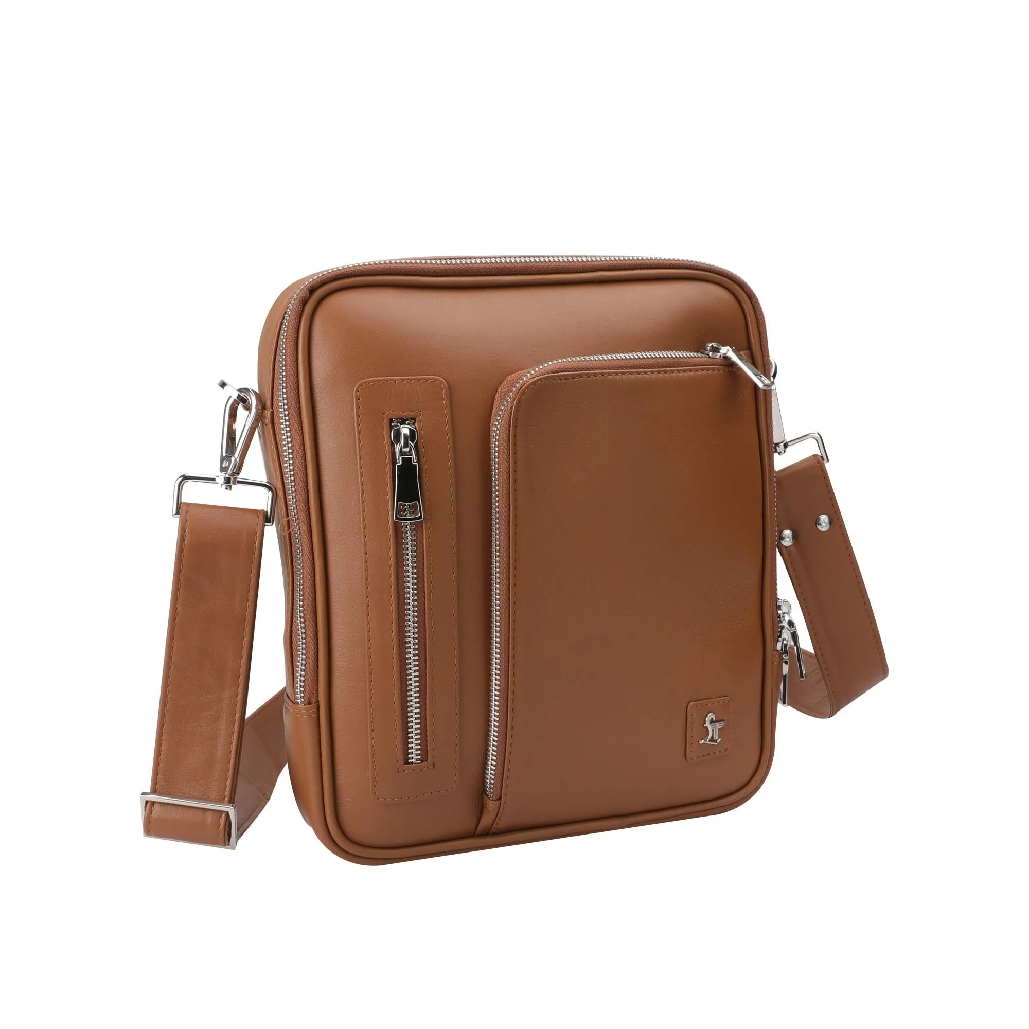 Men's Bag IX |   Leather Side Bag For Men | Colour - Tan