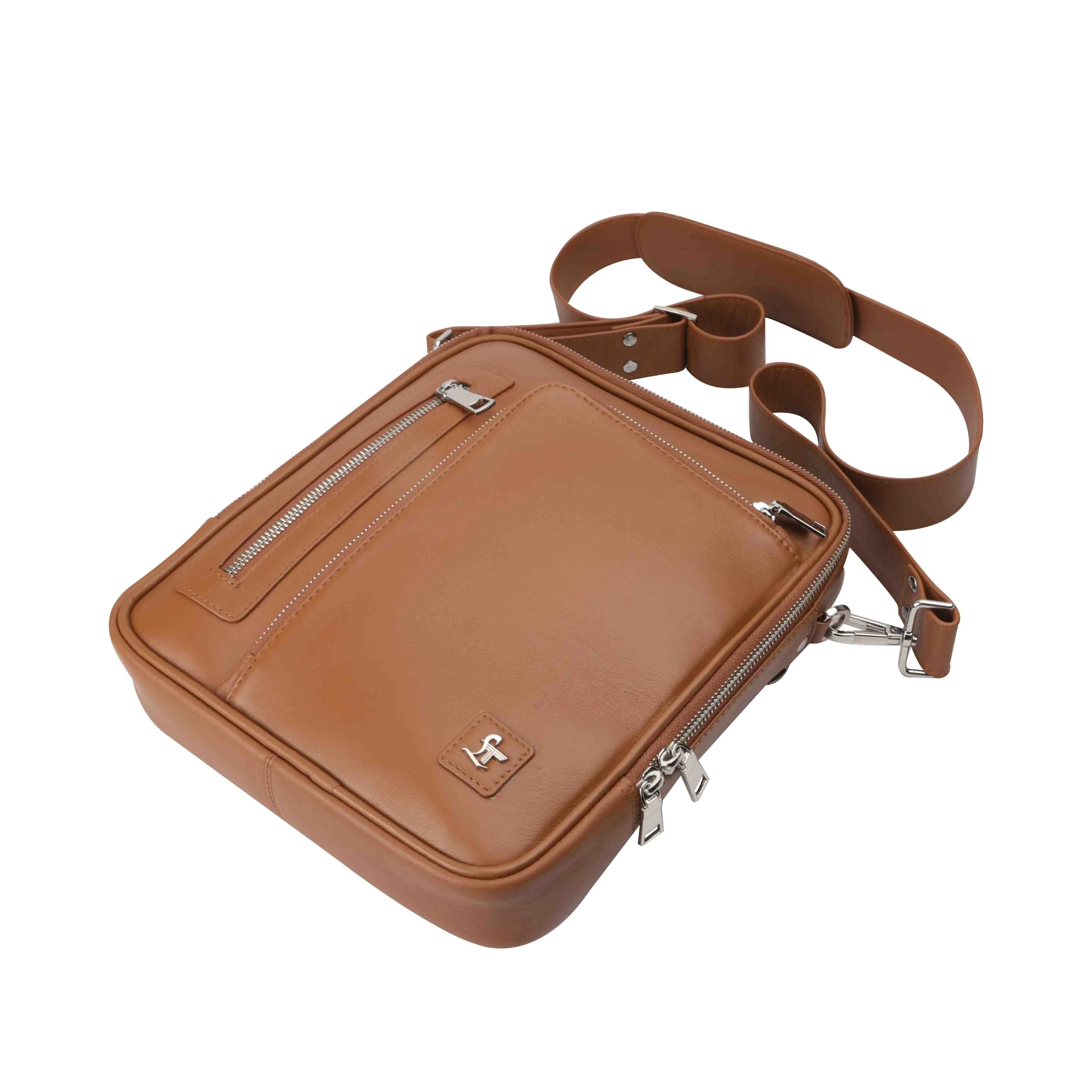 Men's Bag IX |   Leather Side Bag For Men | Colour - Tan