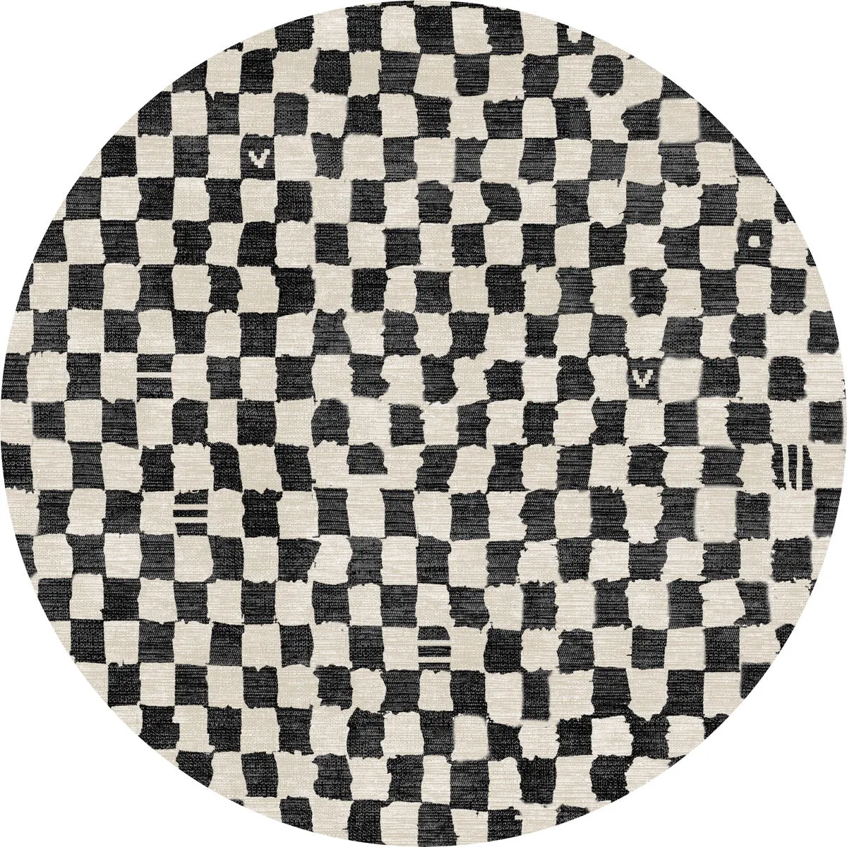 Metro Checkered Black & White Rug