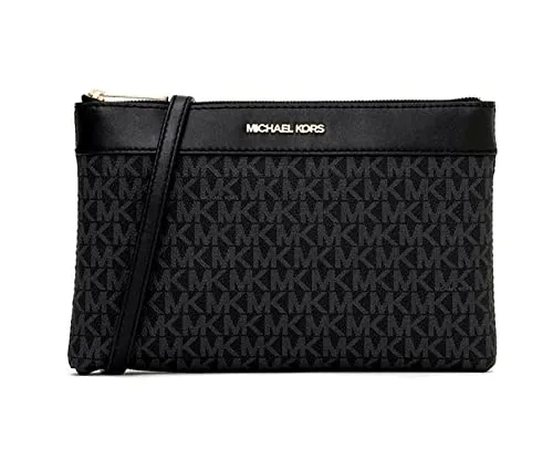 Michael Kors Charlotte Large 3-in-1 Tote Crossbody Handbag Leather (Black)