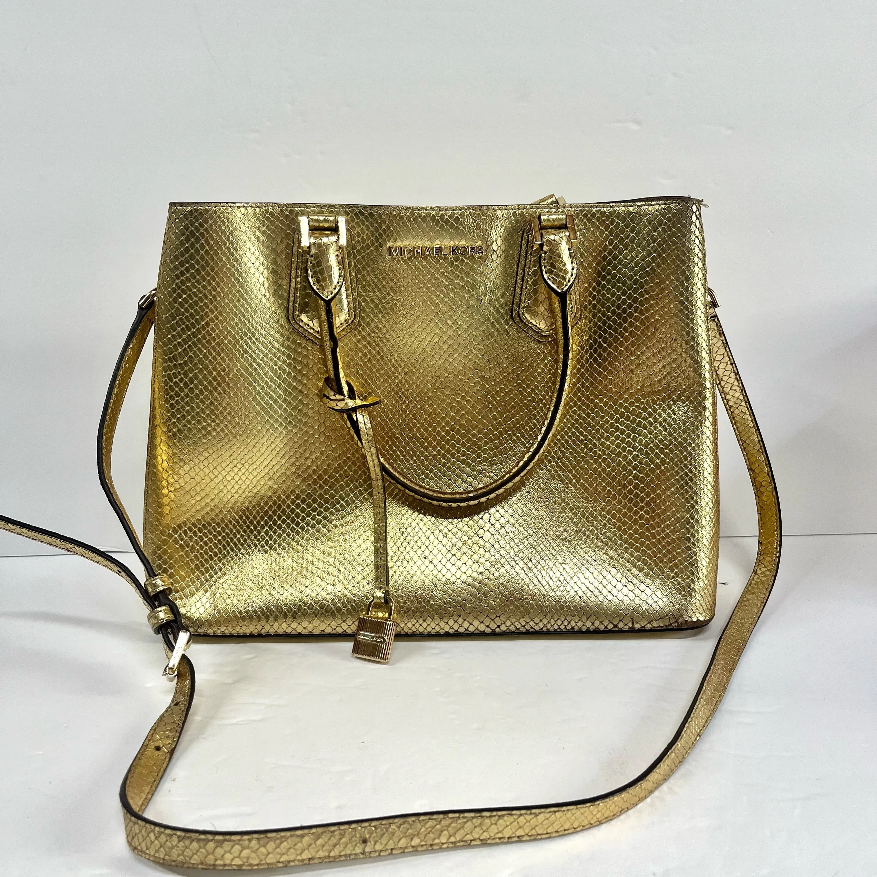 Michael Kors Mercer Metallic Gold Crossbody