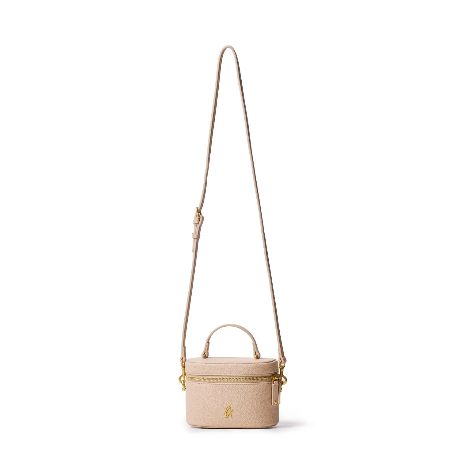 MINI PEBBLE VANITY BAG - NUDE