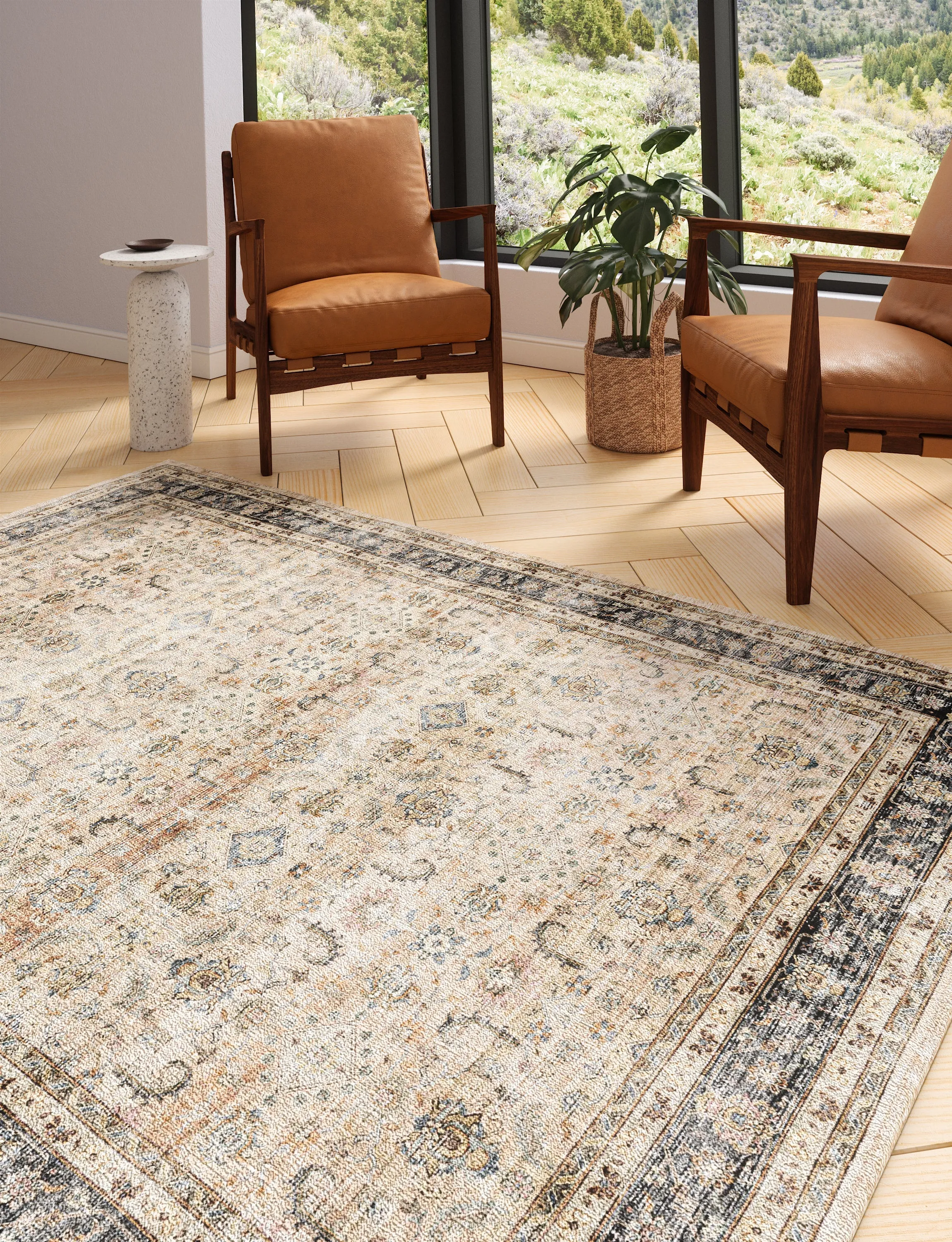 Miriam Yellow Beige Rug