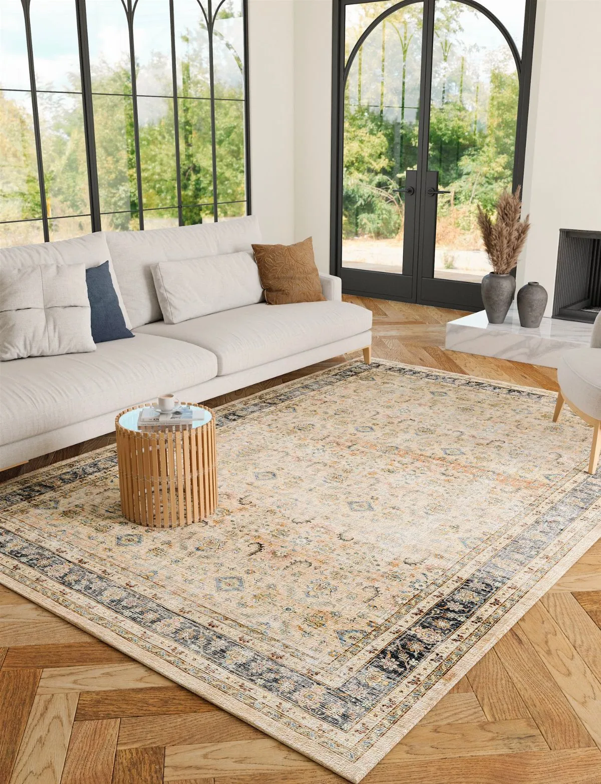 Miriam Yellow Beige Rug