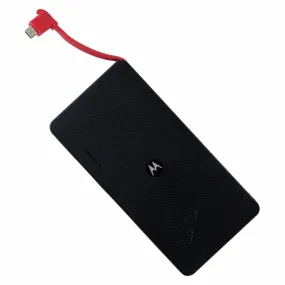 Motorola Power Pack Slim 4000mAh Power Bank with Built-in Micro-USB Cable Black