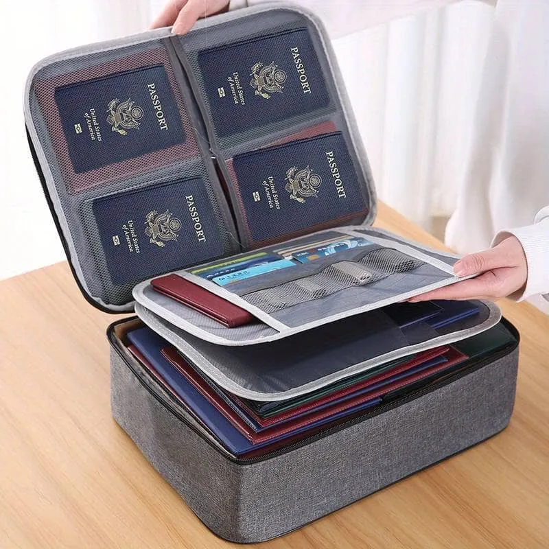 Multi-Layer Document Tickets Storage Bag Certificate File Organizer Case