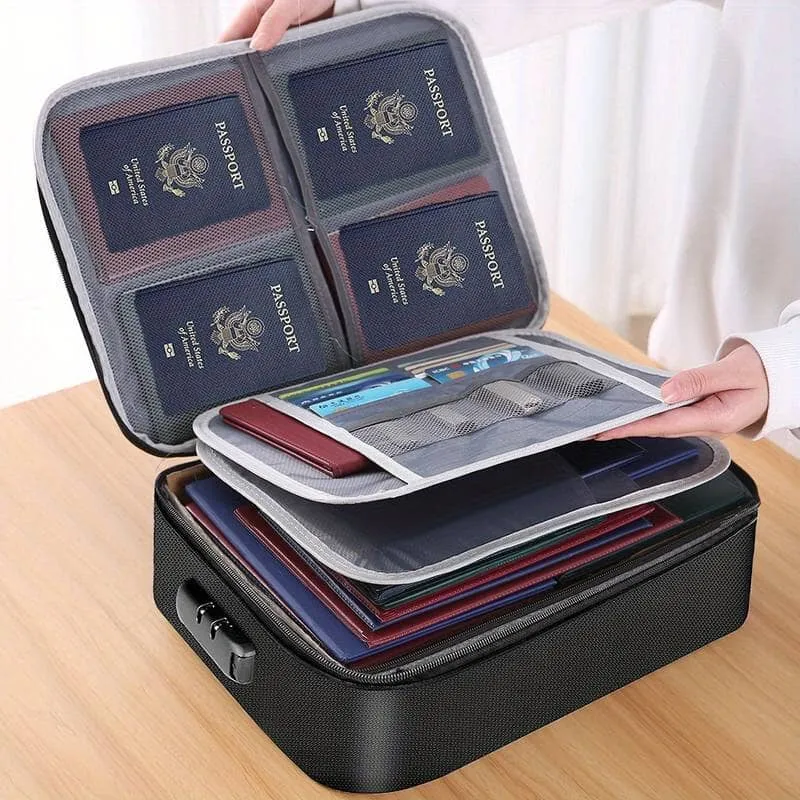 Multi-Layer Document Tickets Storage Bag Certificate File Organizer Case