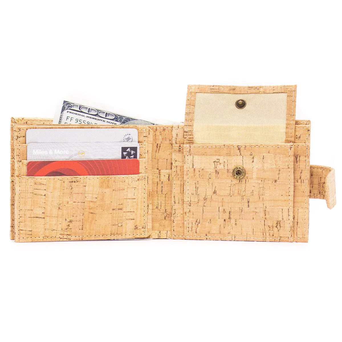 Natural rustic cork wallet for men BAG-2232