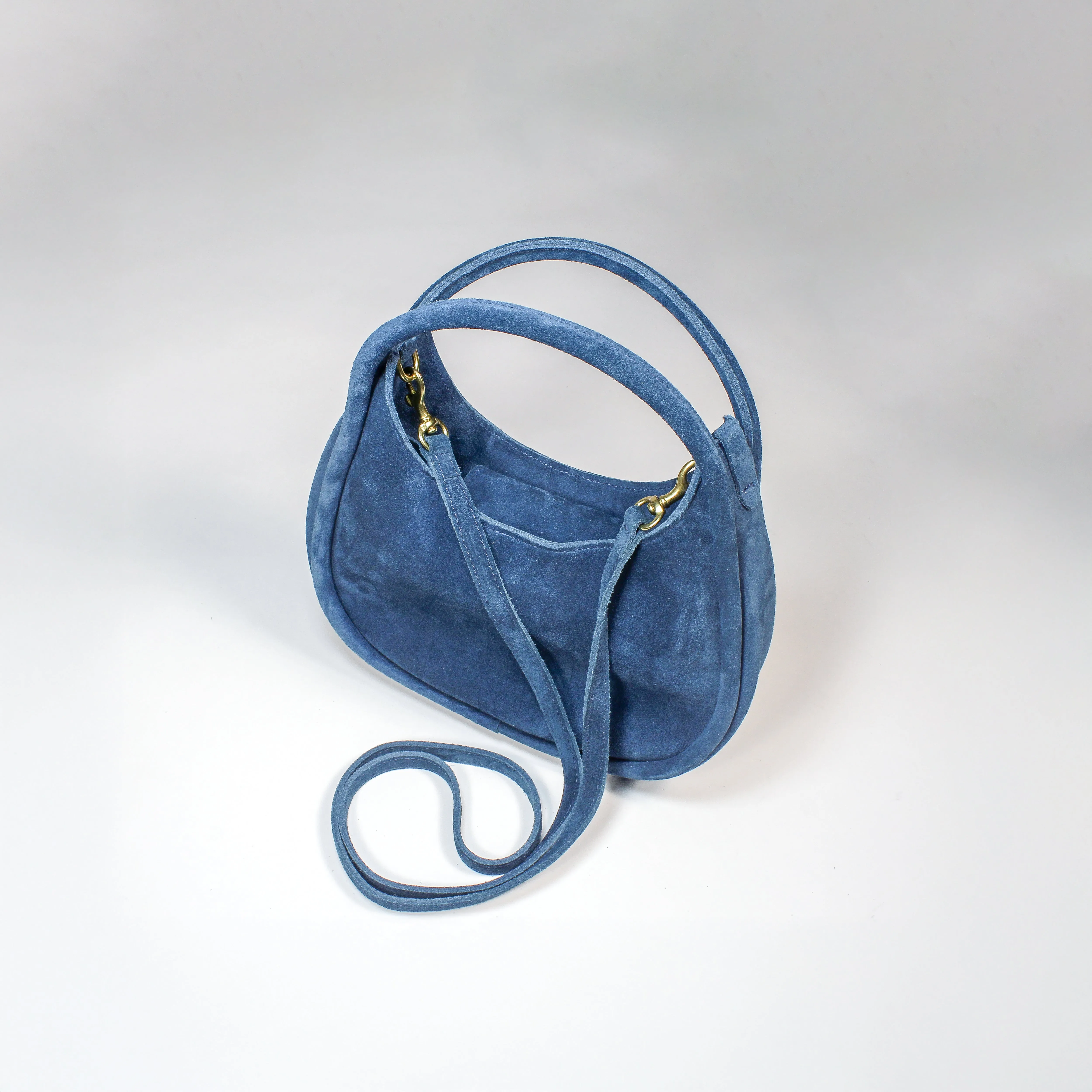 NEW! Emilia Top Handle Crossbody in Aegean Suede by Oliveve Handbags