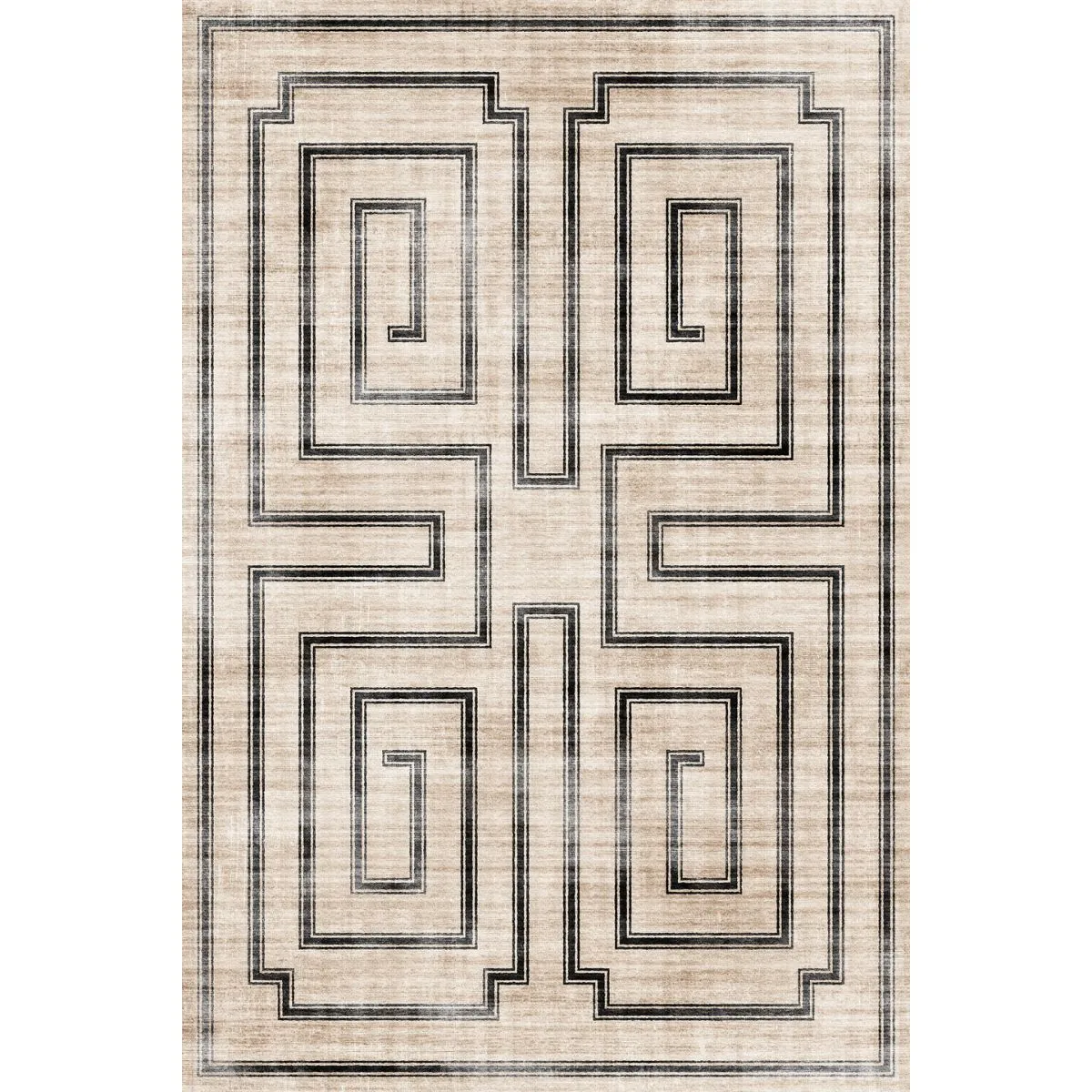 Noa Natural Black Rug