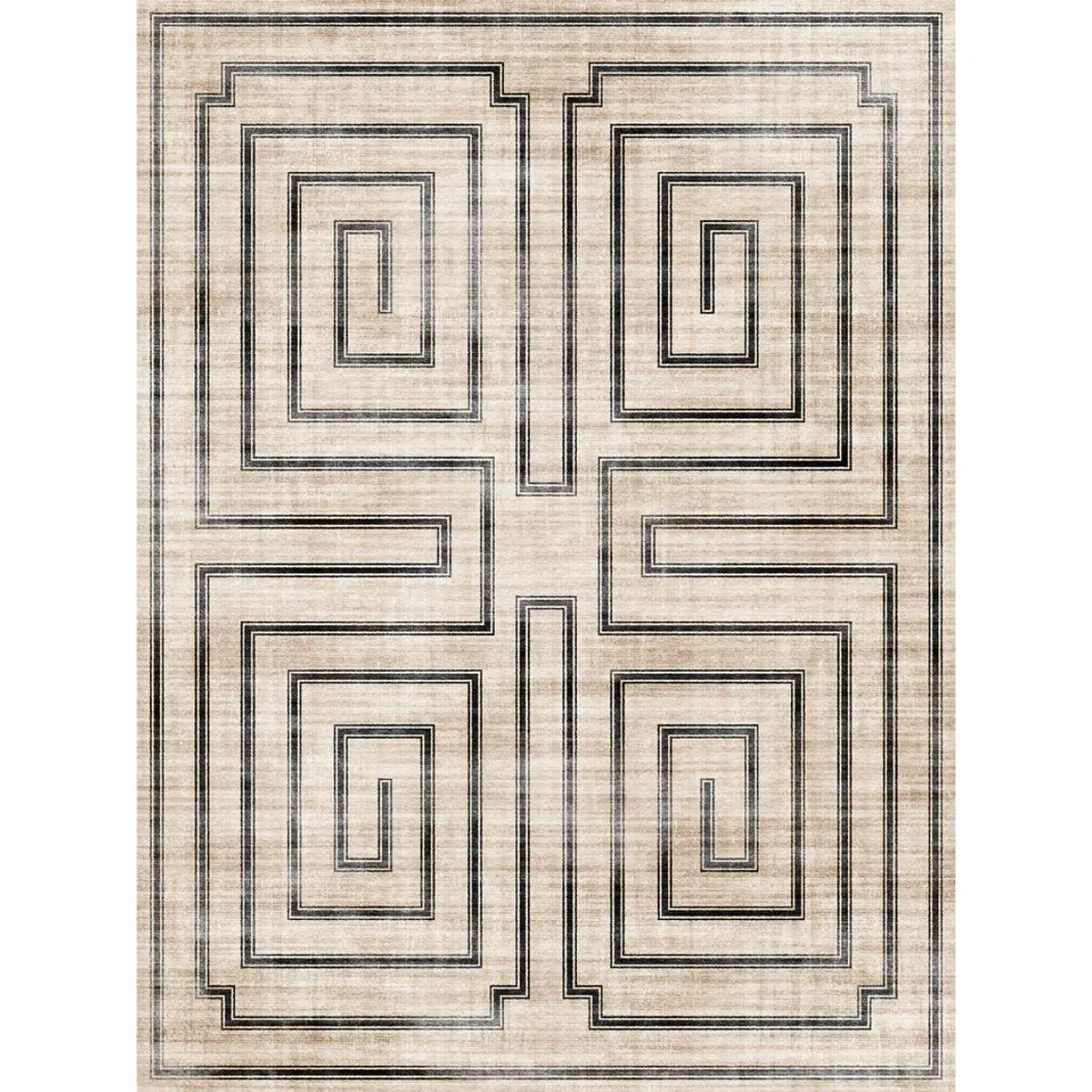 Noa Natural Black Rug