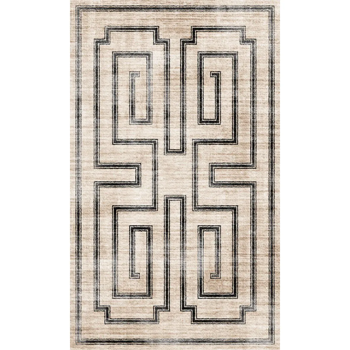 Noa Natural Black Rug