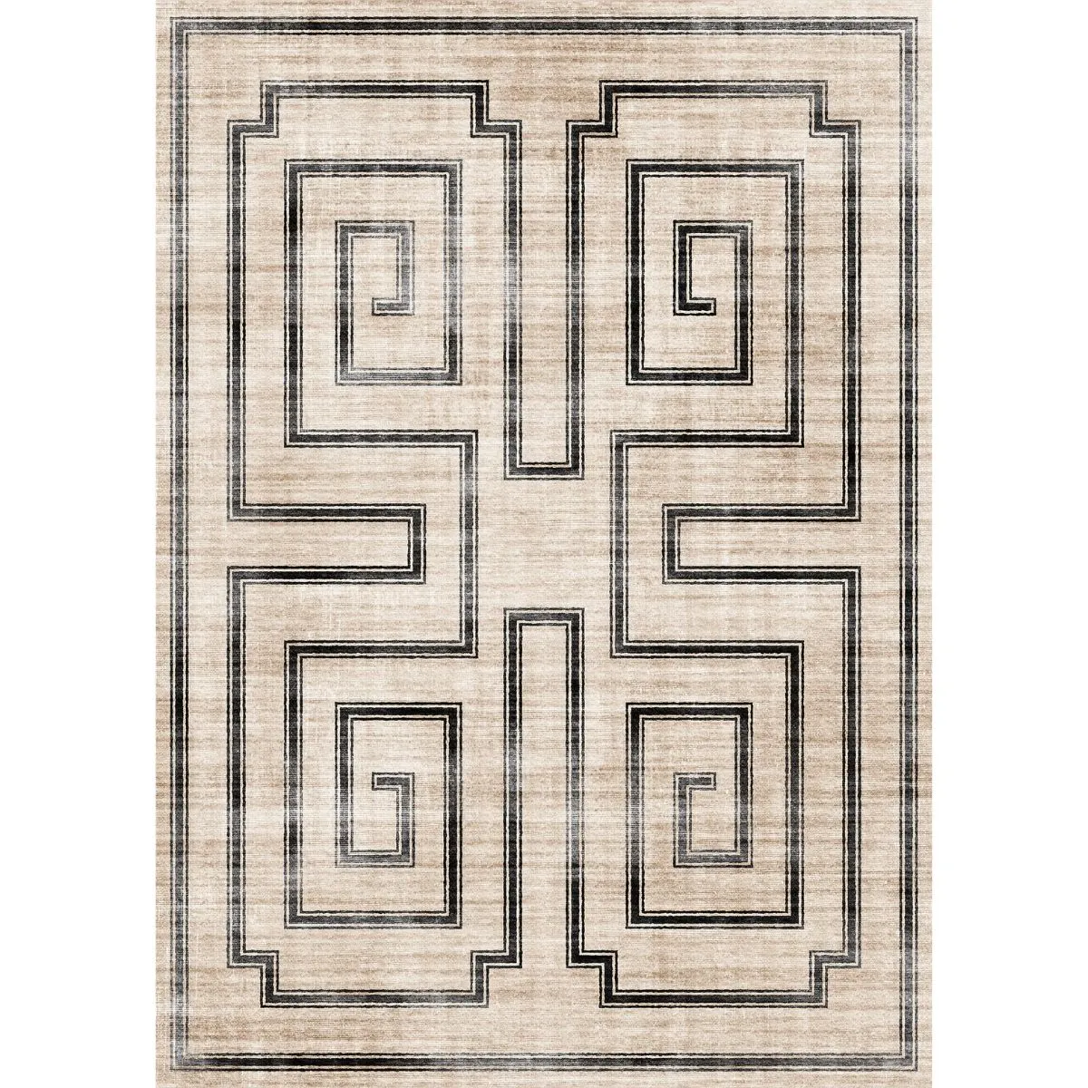 Noa Natural Black Rug