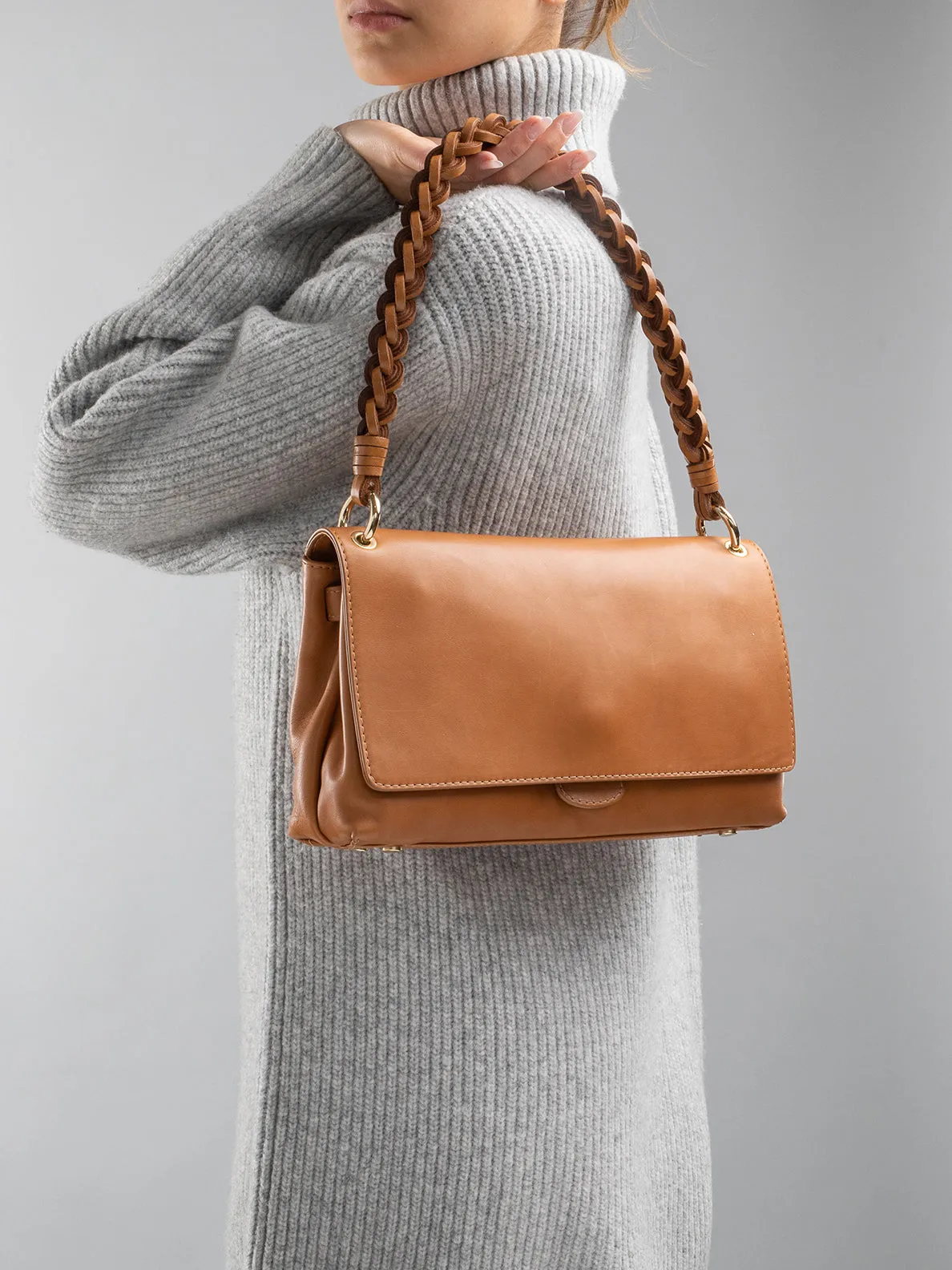 NOLITA WOVEN 212 - Brown Nappa Leather Shoulder Bag