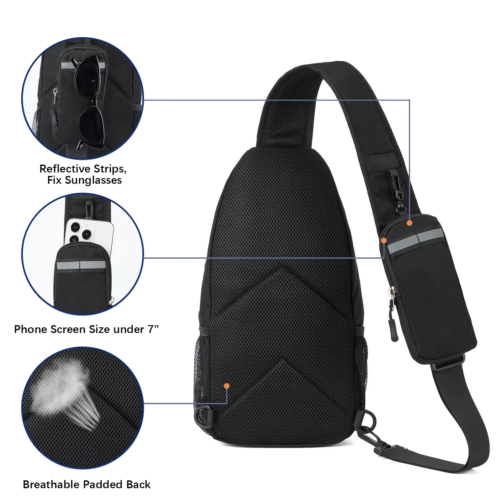 Nova Sling Bag with Cell Phone Security Organizer