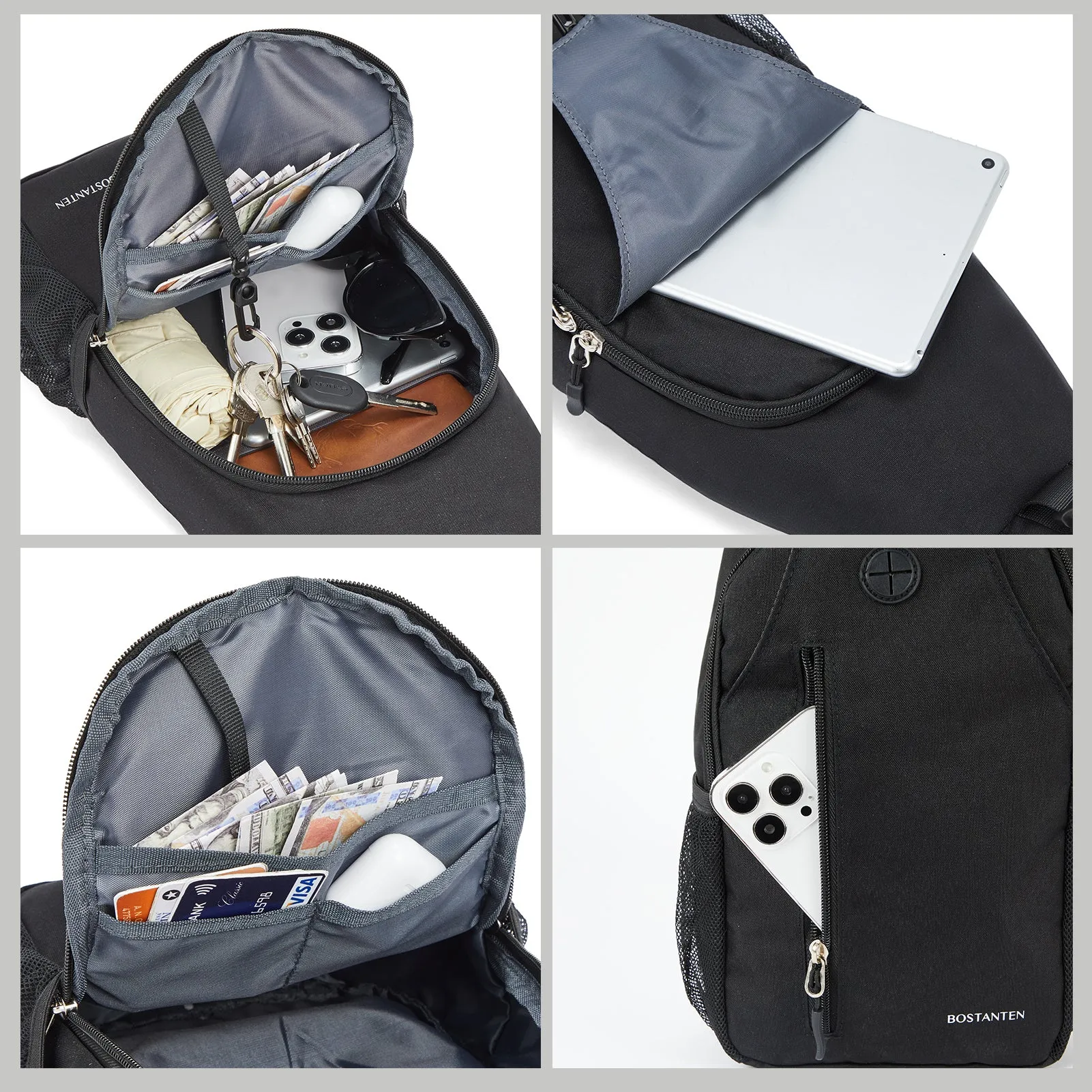 Nova Sling Bag with Cell Phone Security Organizer