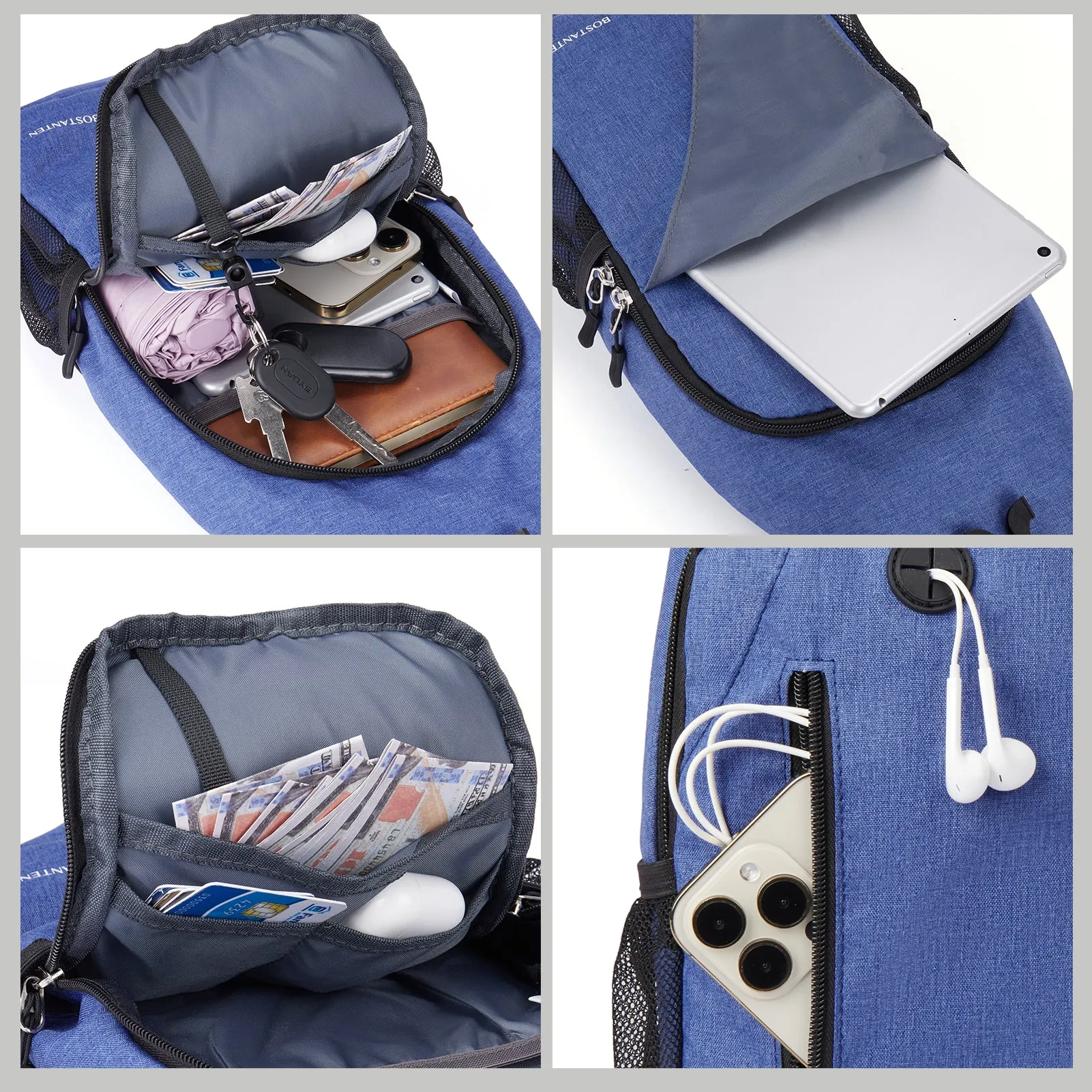 Nova Sling Bag with Cell Phone Security Organizer