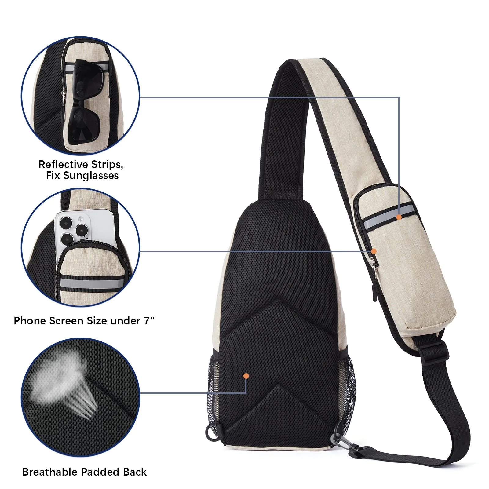 Nova Sling Bag with Cell Phone Security Organizer