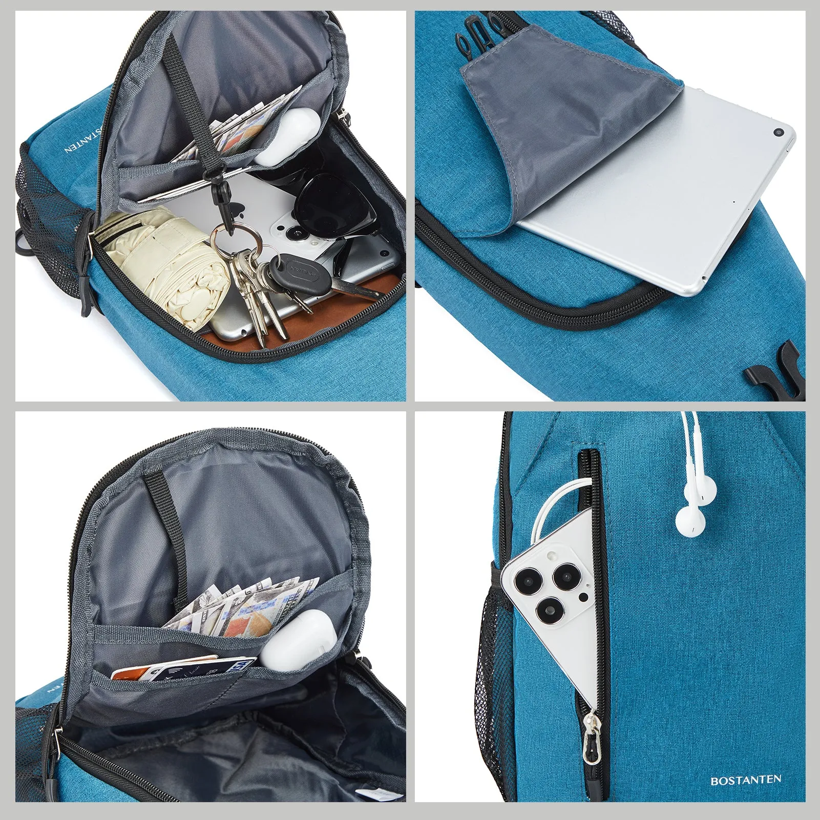 Nova Sling Bag with Cell Phone Security Organizer