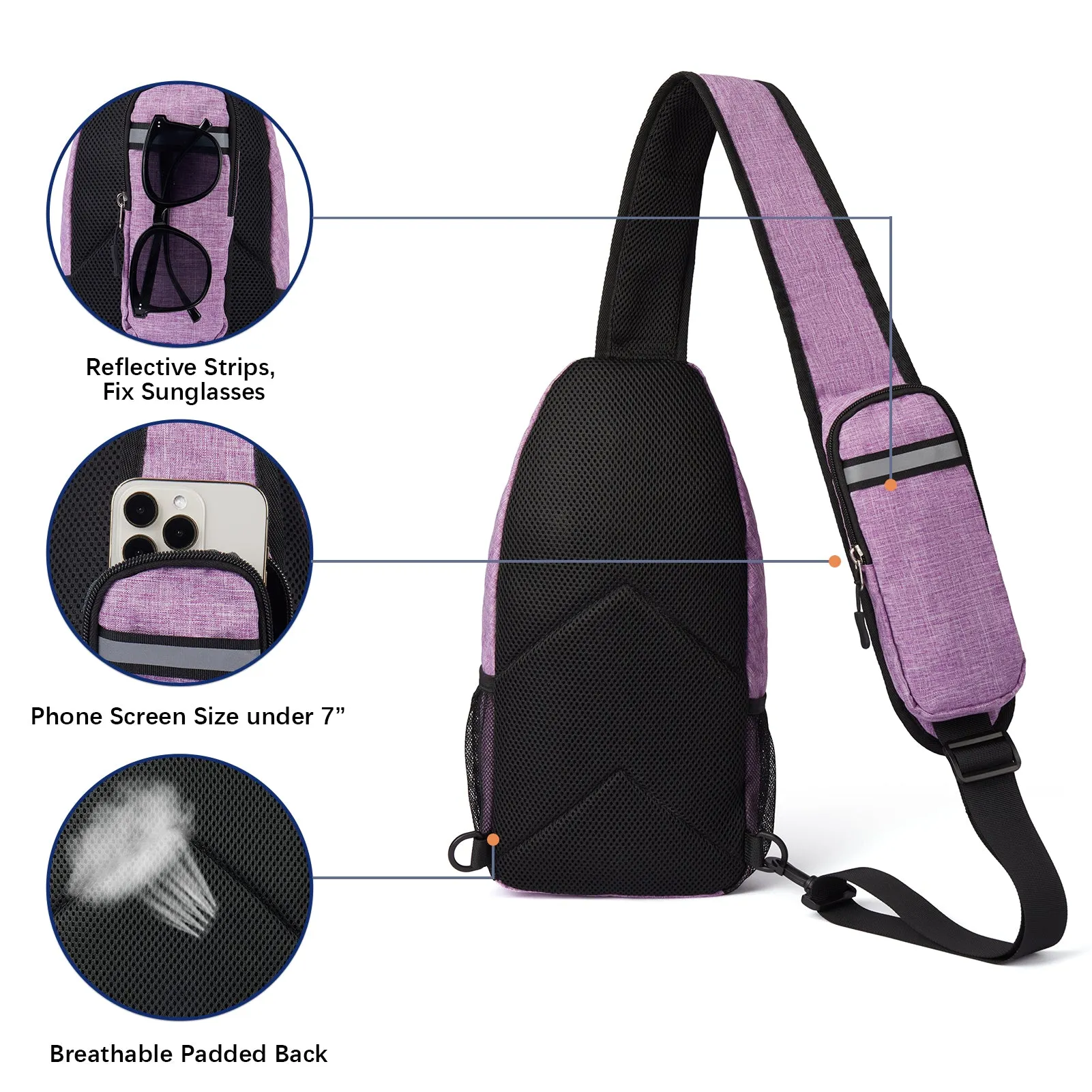 Nova Sling Bag with Cell Phone Security Organizer