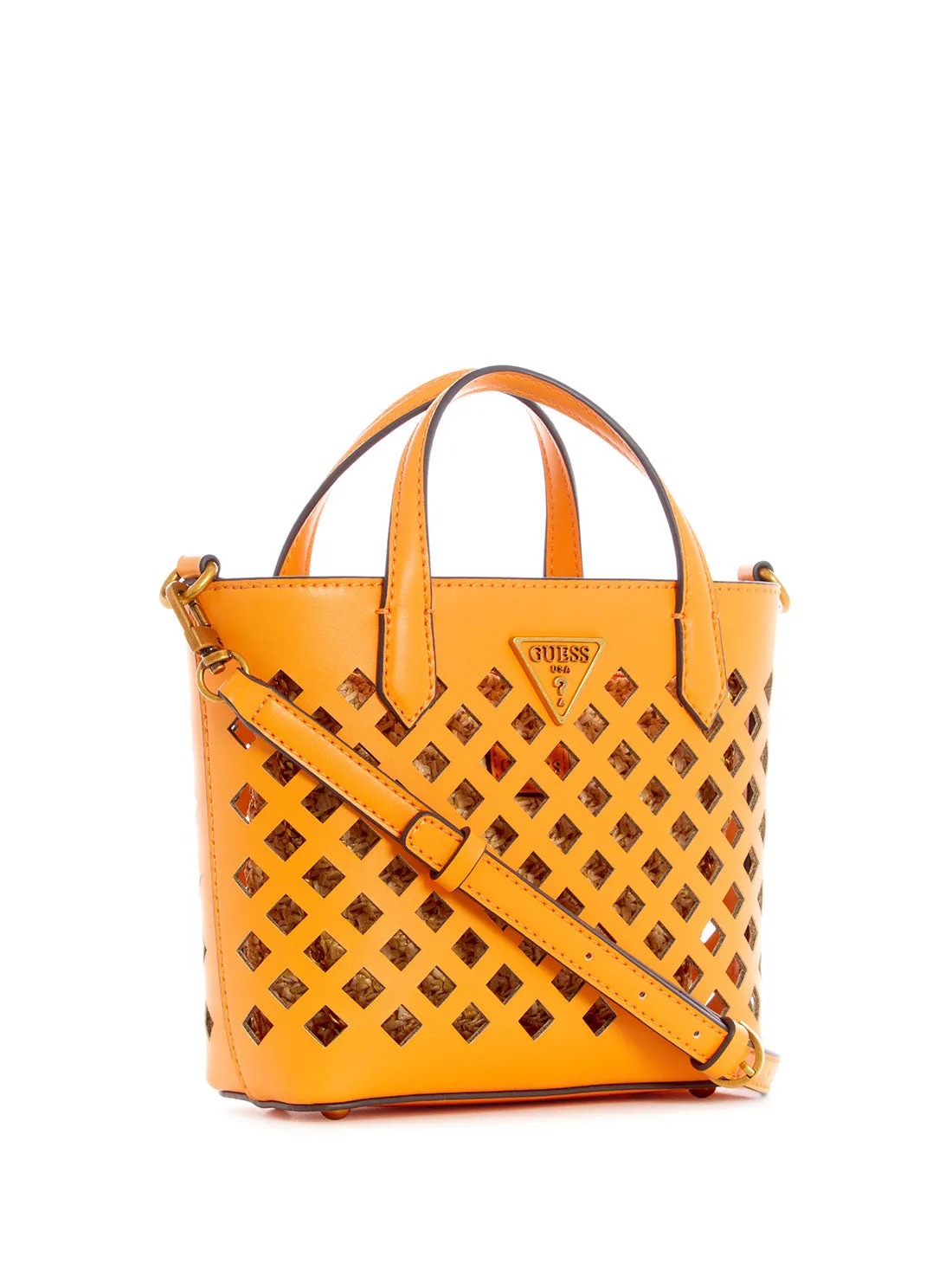 Orange Aqua Mini Tote Bag