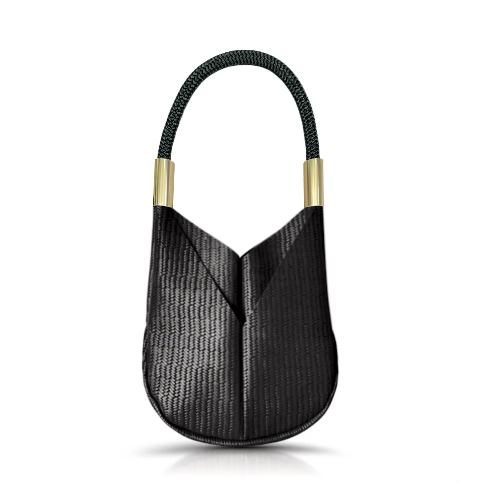 Original Wildwood Bag | Small in Black Basketweave Leather