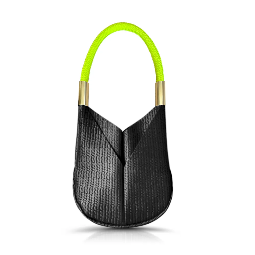 Original Wildwood Bag | Small in Black Basketweave Leather