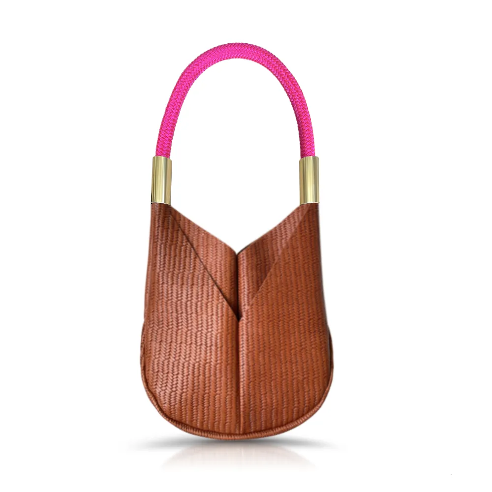 Original Wildwood Bag | Small in Brown Basketweave Leather