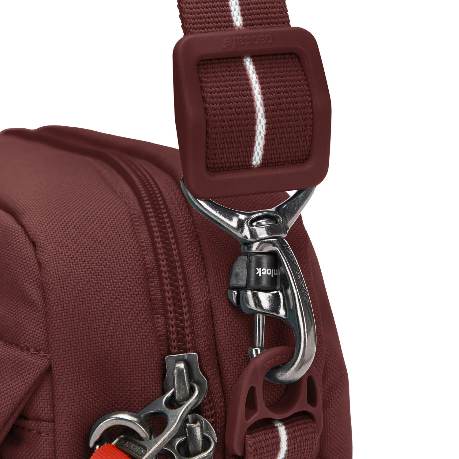 Pacsafe GO crossbody Garnet Red