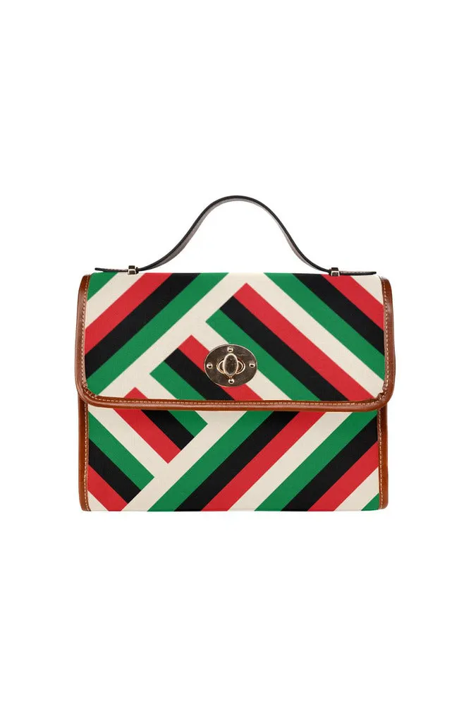 Pan African Waterproof Canvas Bag/All Over Print