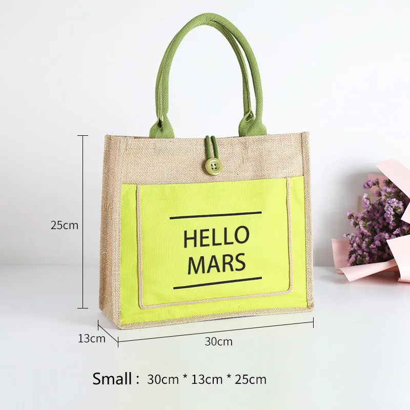 Paziye Eco-friendly Cotton And Linen Tote Bag