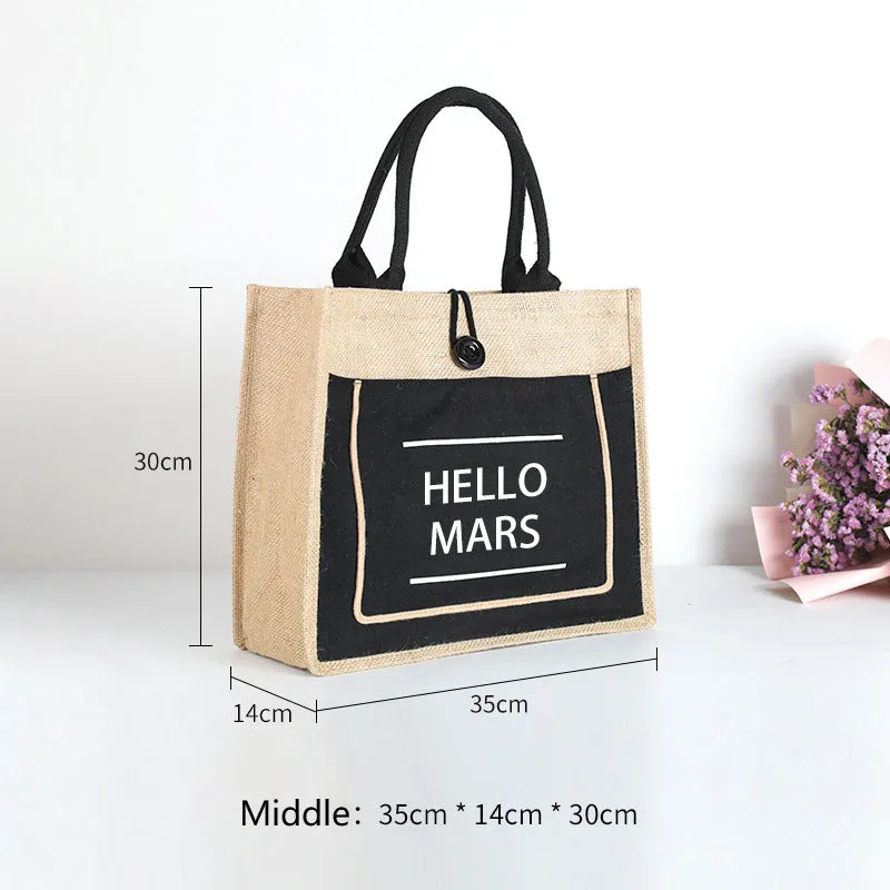 Paziye Eco-friendly Cotton And Linen Tote Bag