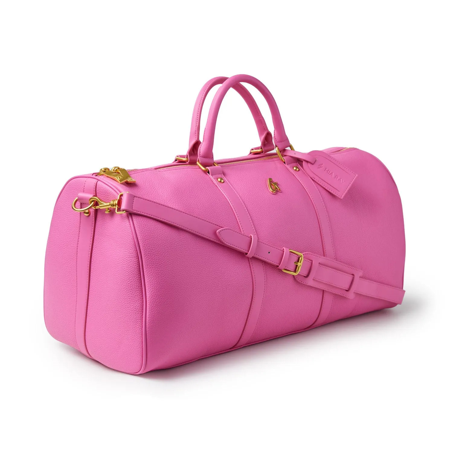 PEBBLE DUFFLE BAG - HOT PINK