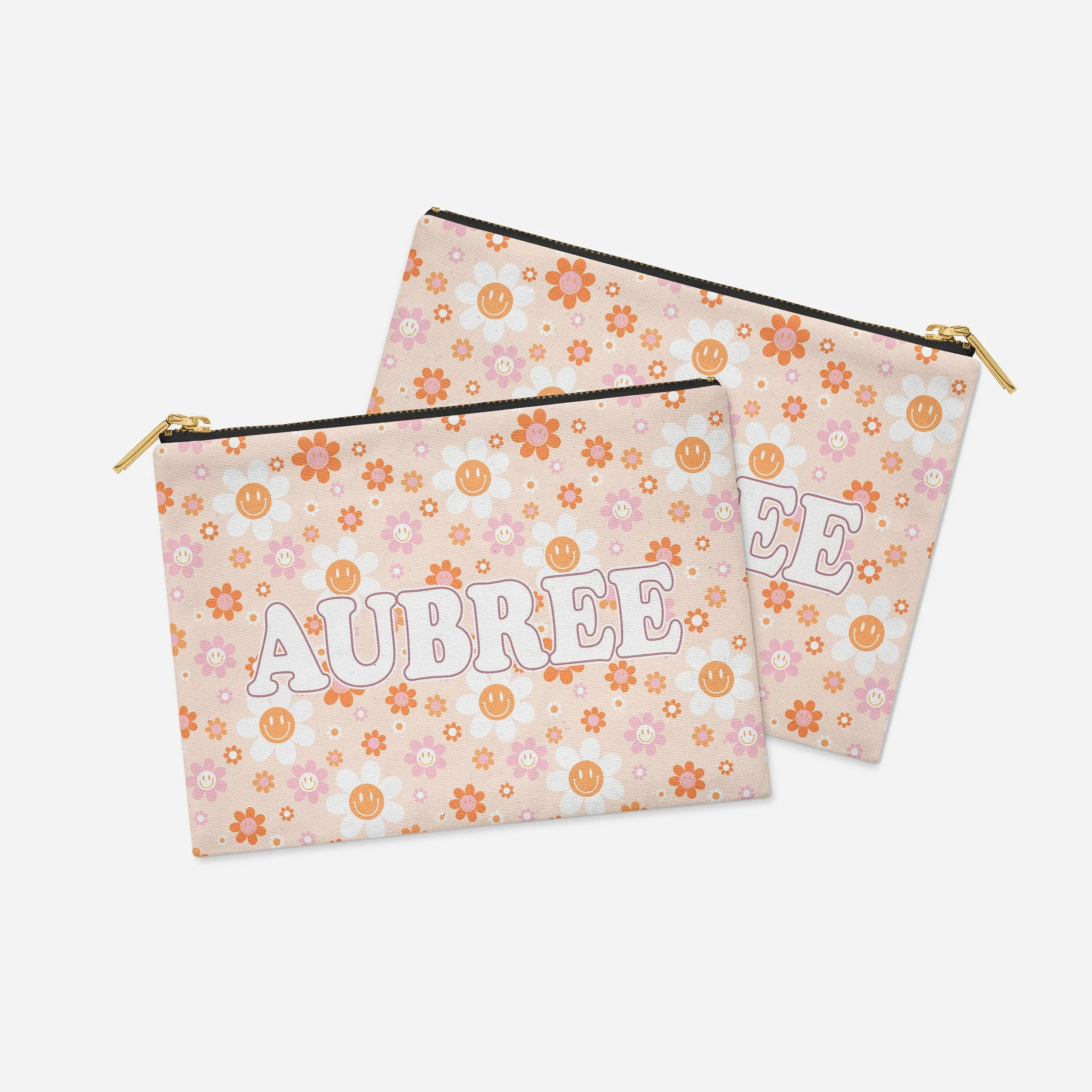 PERSONALIZED ACCESSORY BAG FLAT – HAPPY DAISY